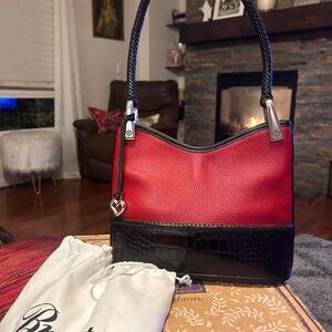 Brighton Two-Tone Red and Black Shoulder Bag